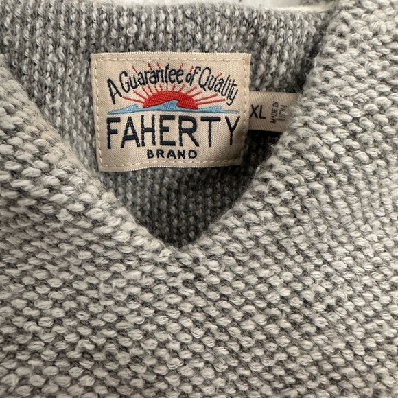 Faherty Seabrook Textured Poncho Hoodie pullover men’s XL Extra Large - Picture 2 of 5